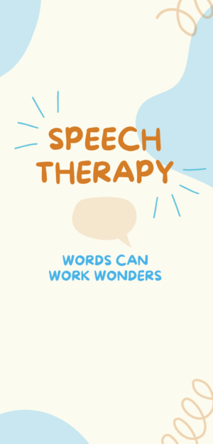 Speech therapy information and brochure.